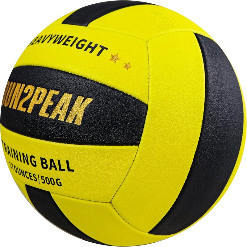 RUN2PEAK Setter Training Volleyball Official Size 5 Volleyballs Heavy Weight Ball PU Practice Volley Balls for Indoor Rebounder Equipment Setters Weighted Volleyball Setting Trainer - Image 2